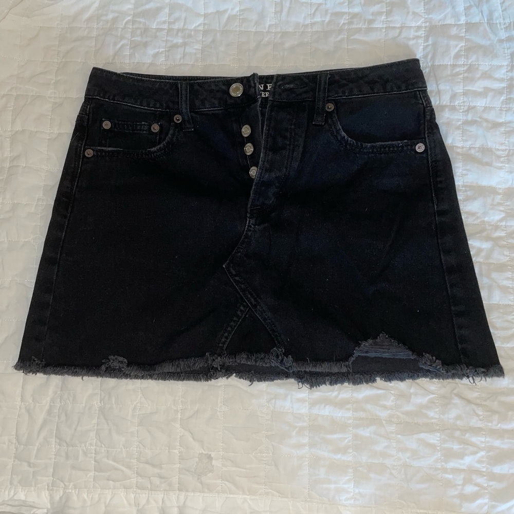 American Eagle Outfitters Black Denim Mini Skirt